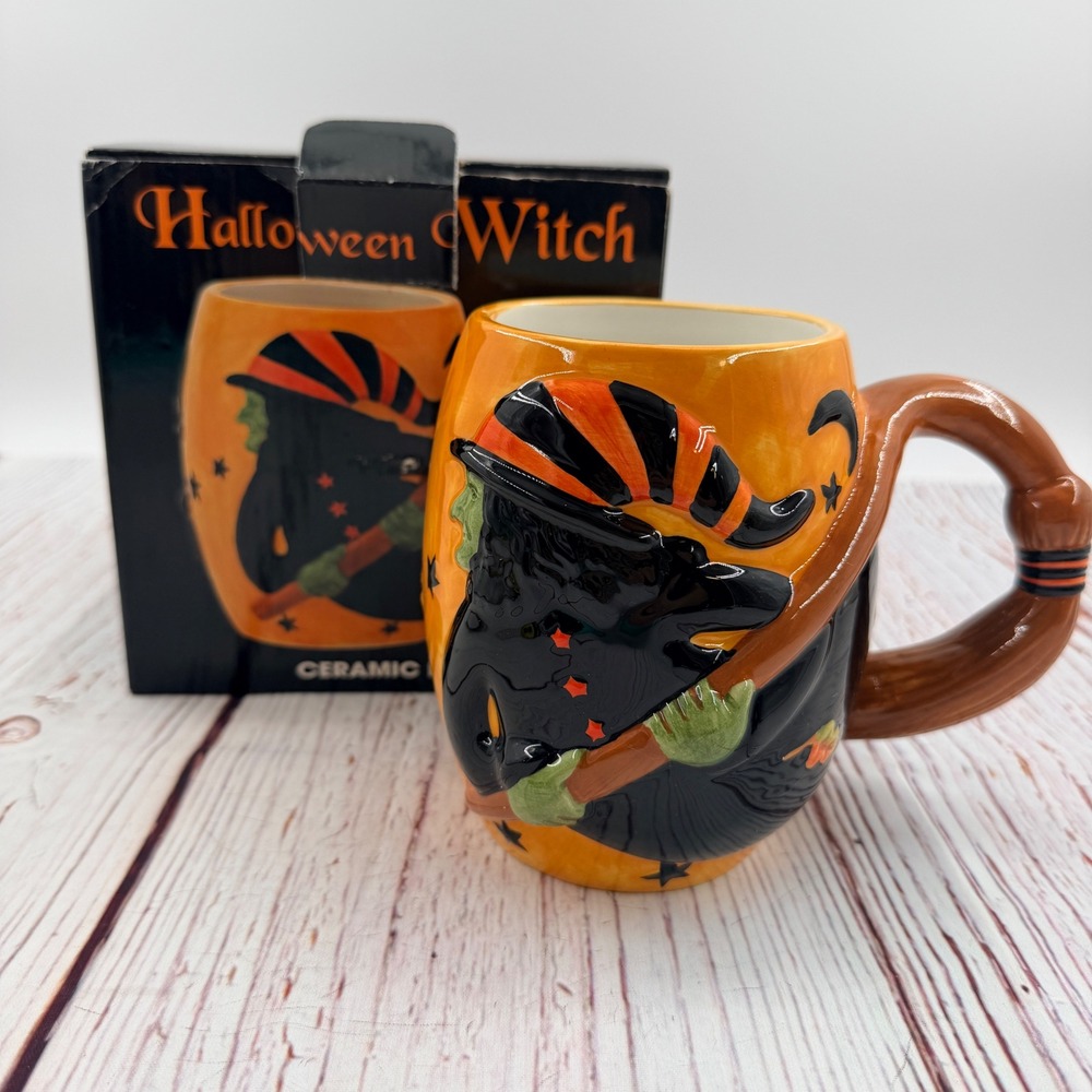 Susan Winget Certified International Halloween Witch Ceramic Mug 22oz